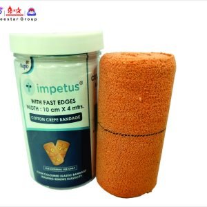 IMPETUS CREPE BANDAGE FAST EDGE 10CM X 4 MTR